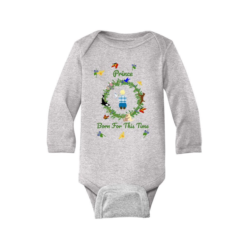 Prince Born For This Time Boy's Long-Sleeve Onesie