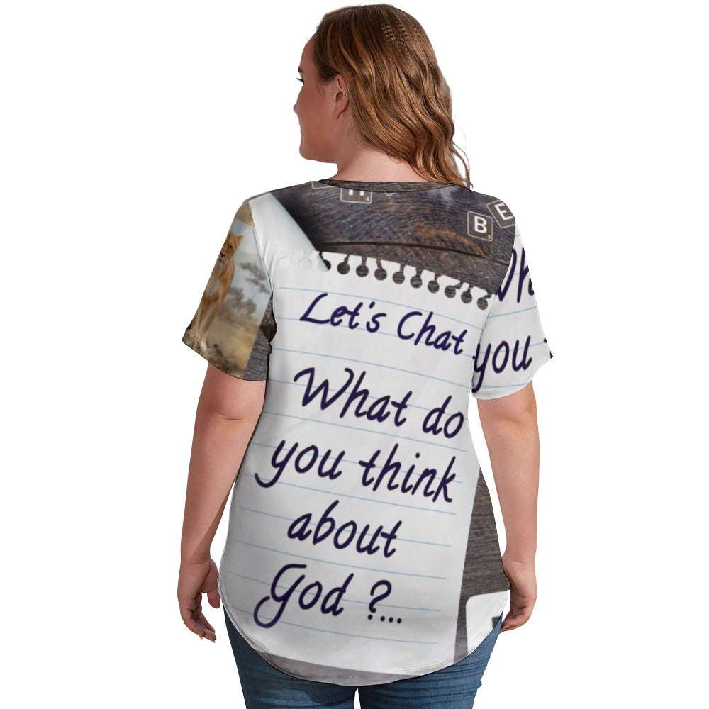 About God Ladies' V-Neck Blouse ******