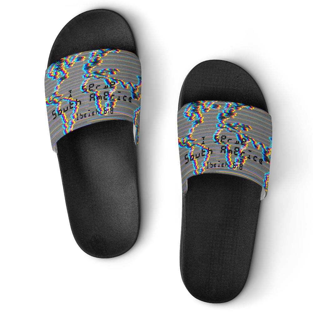 Adult Unisex I Serve South America Chromatic Slippers ****