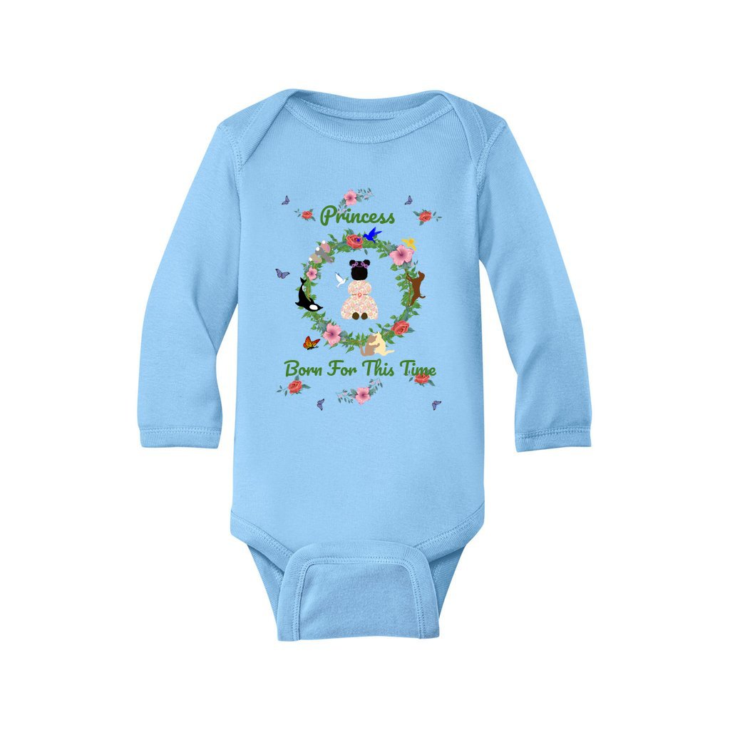 Princess Born For This Time Girl's Long-Sleeve Onesie