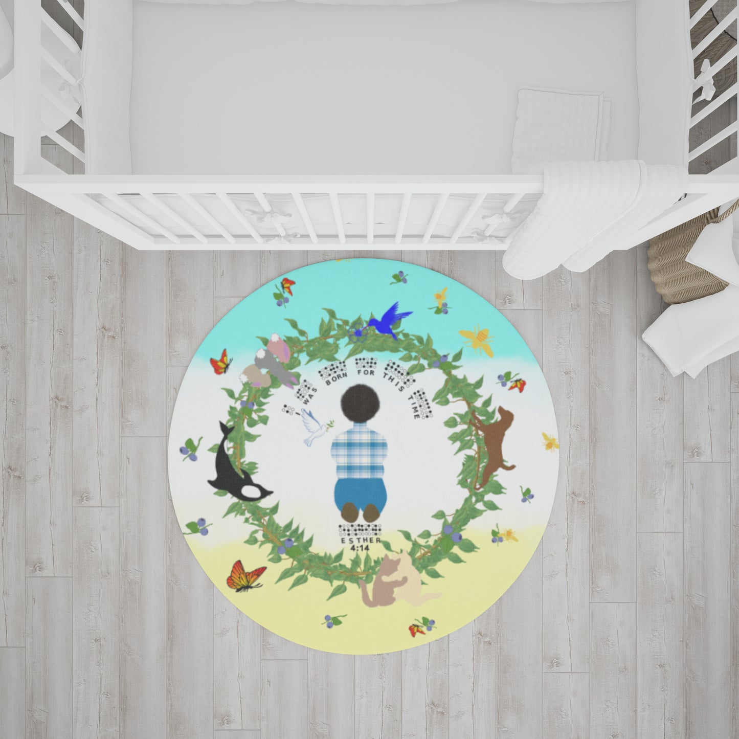 Braille || Born For This Time Boy’s Floormat