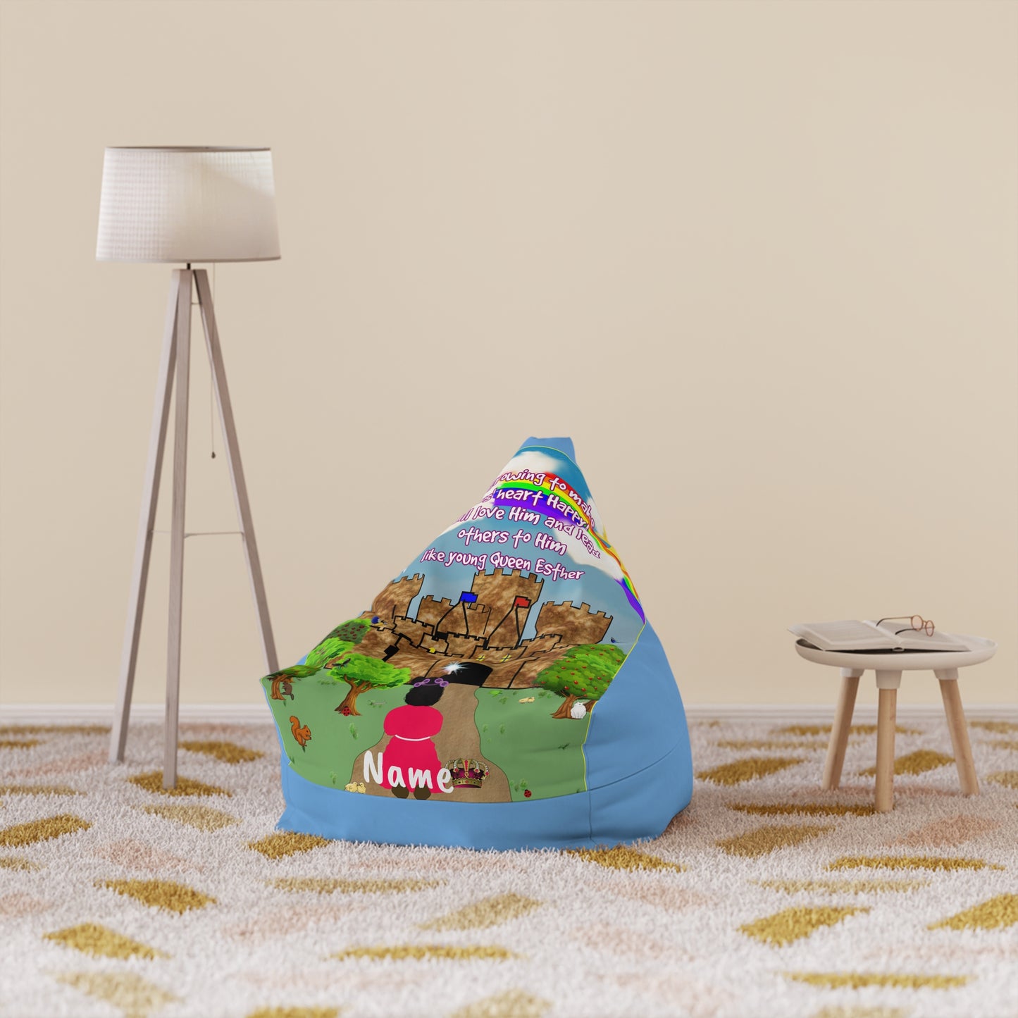 Making Jesus Merry Like Queen Esther Bean Bag Chair Cover