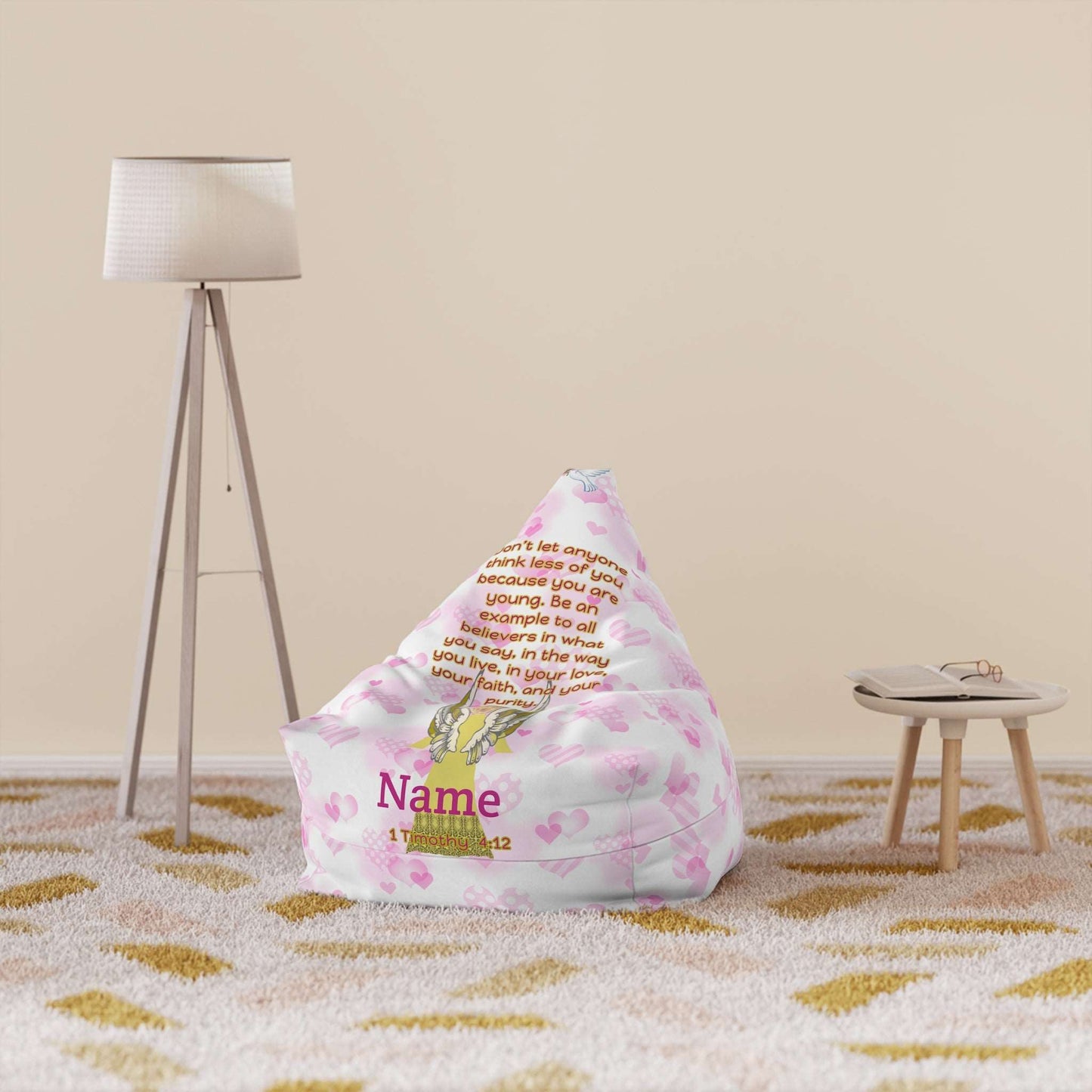 1 Timothy 4:12 Australia Bean Bag Chair Cover, Pink