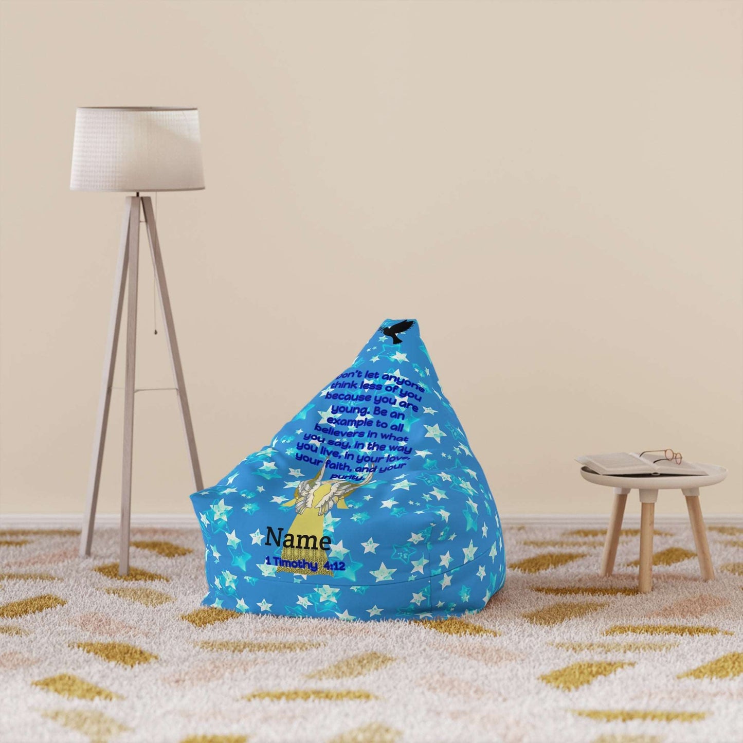 1 Timothy 4:12 Europe Bean Bag Chair Cover, Blue