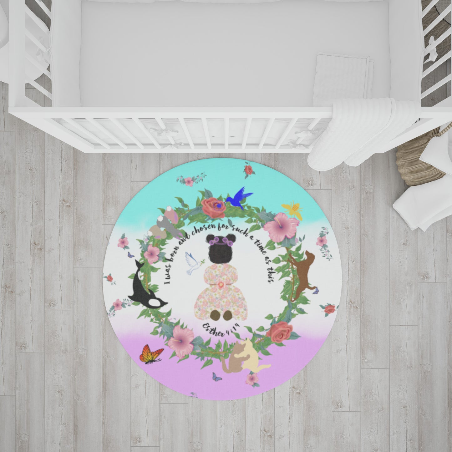 English || Born For This Time Girl’s Floormat