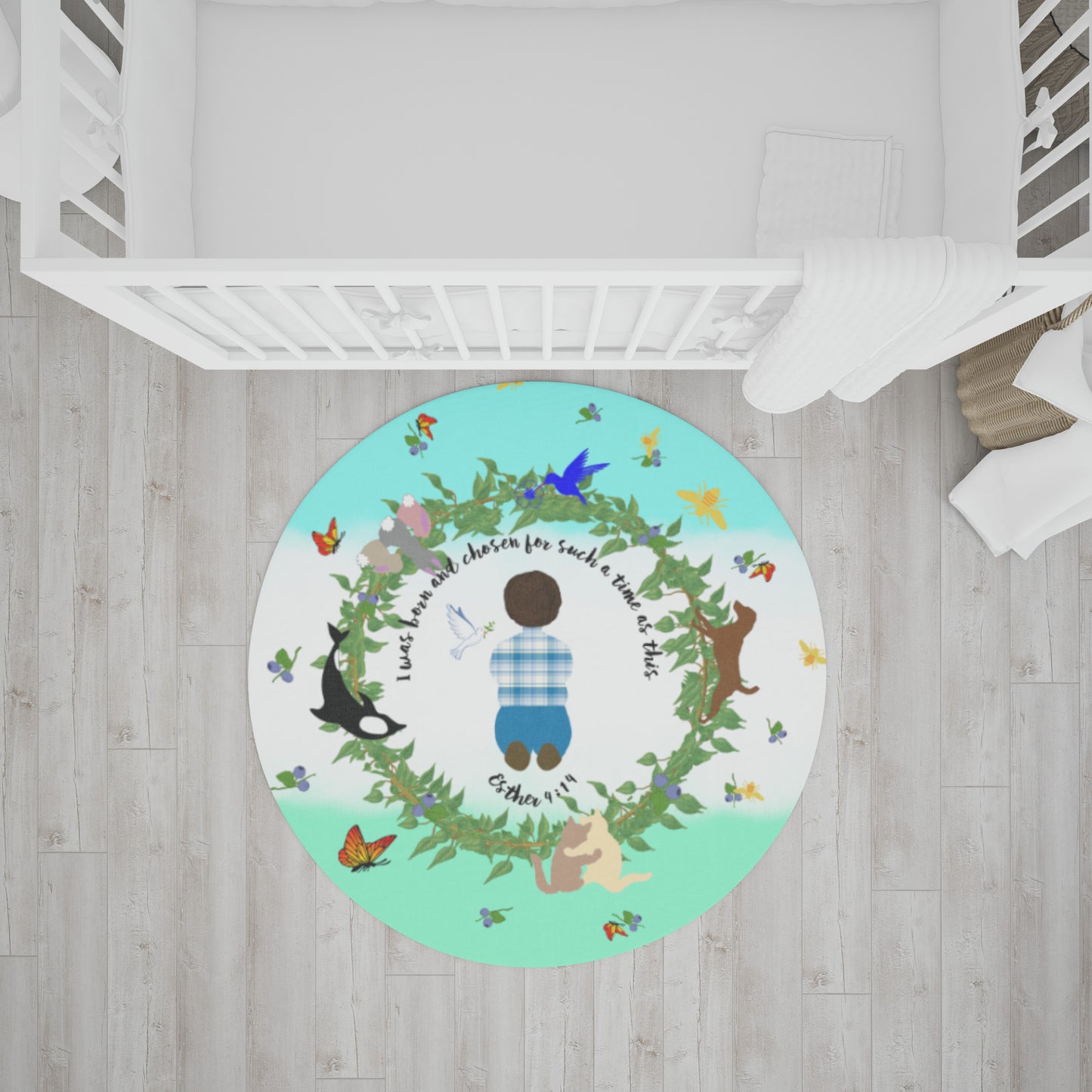 English || Born For This Time Boy’s Floormat