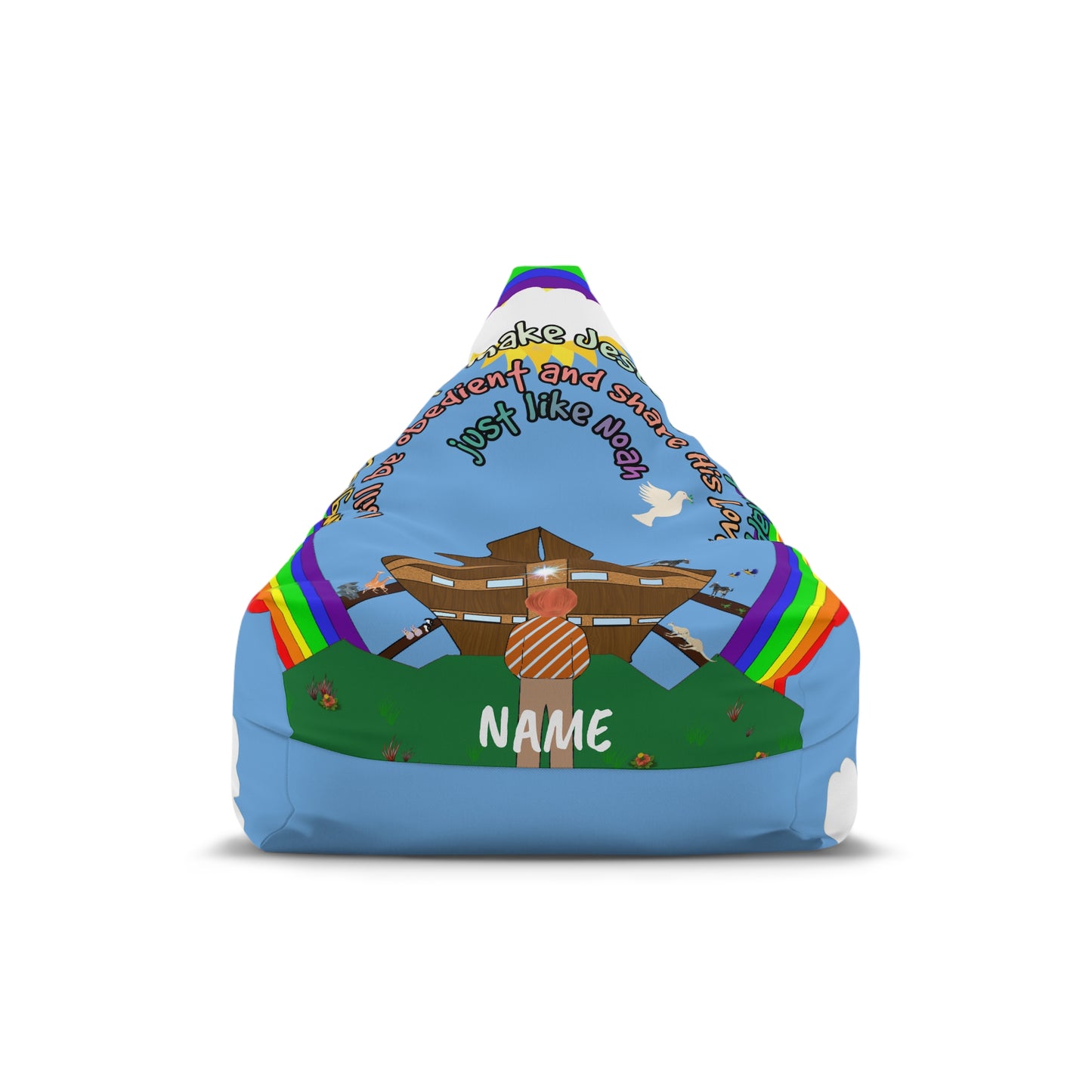 Making Jesus Merry Like Noah Bean Bag Chair Cover