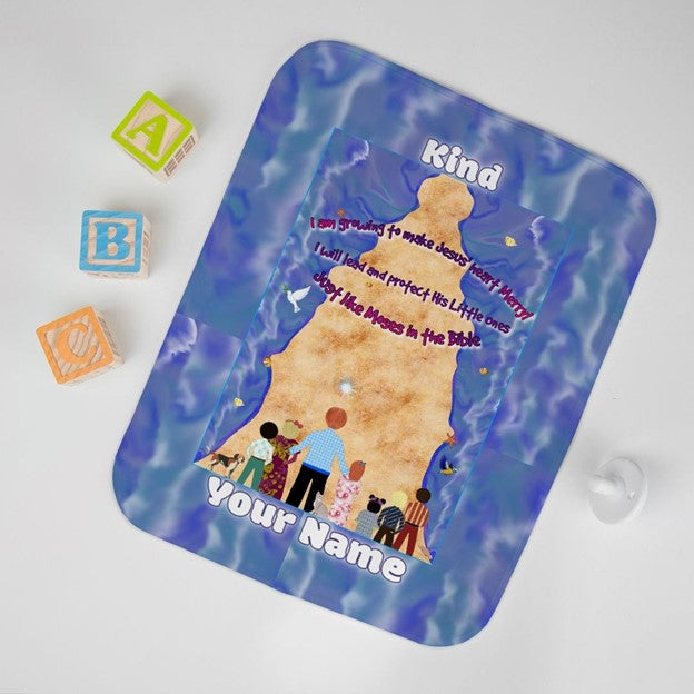Making Jesus Merry Like Moses Baby Burp Cloth, 12" x 16"
