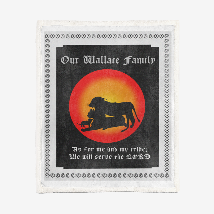 English || Personalized Our Family Tribe Soft Plush Blanket
