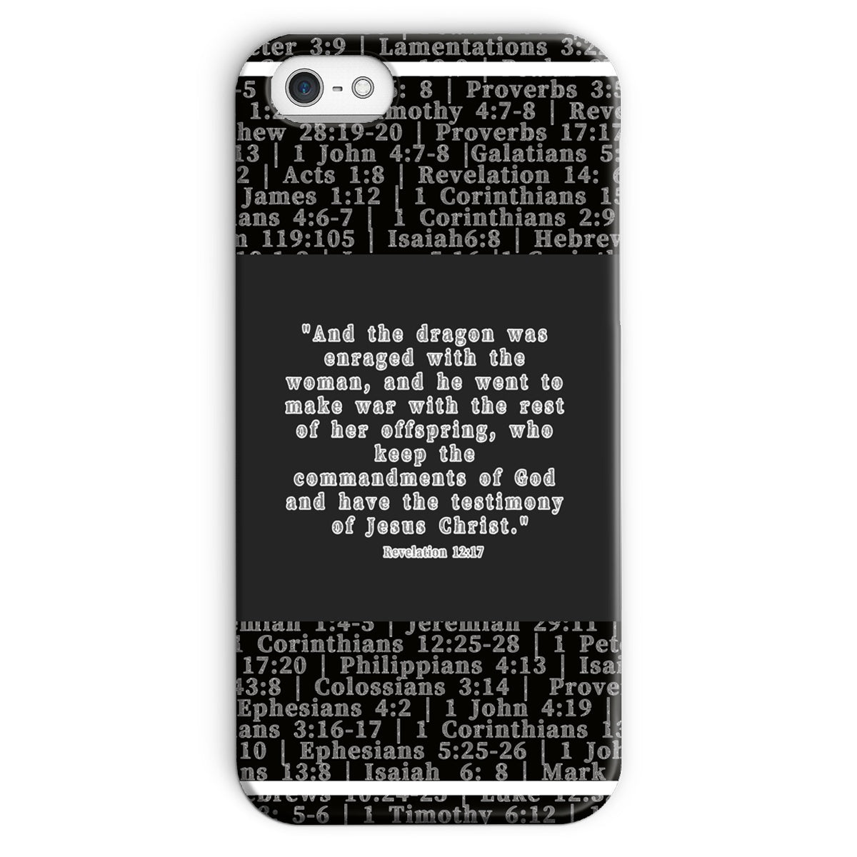 Revelation 12:17 Verse Snap Phone Case