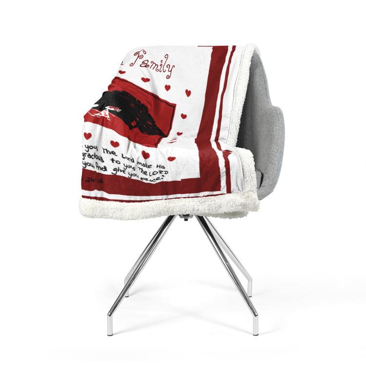 English || Our Family-Band Soft Plush Blanket