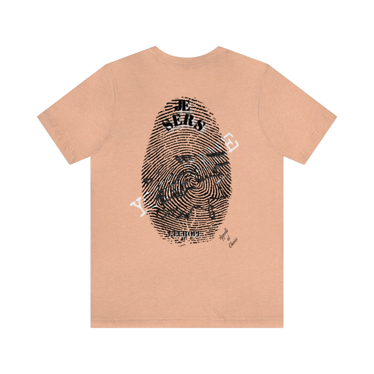 French || Adult Unisex I Serve Europe Personalized Fingerprint Tee