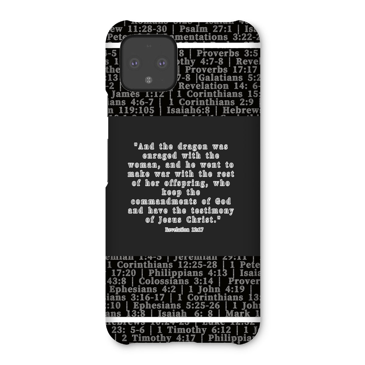 Revelation 12:17 Verse Snap Phone Case