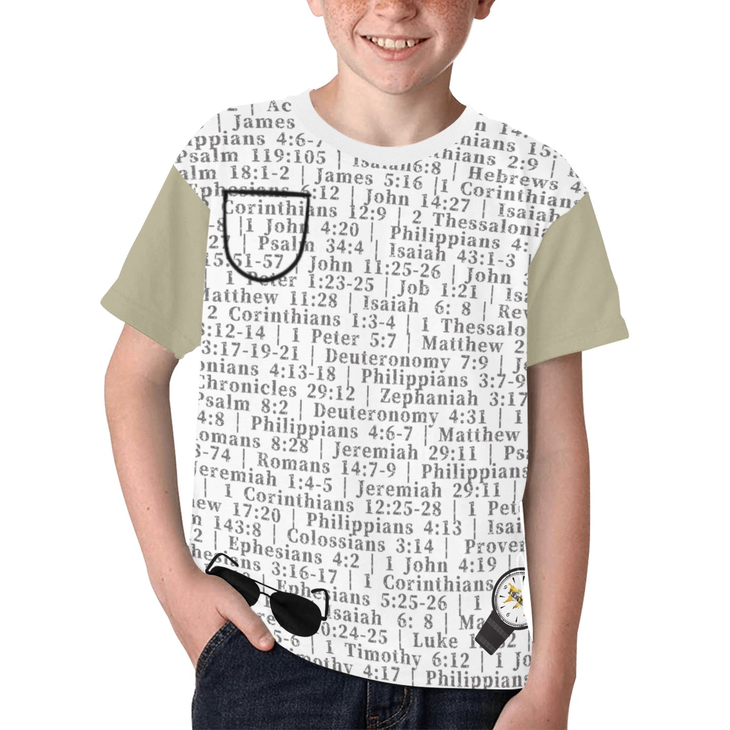 Youth Boy Psalm 46:10 Covered T-Shirt