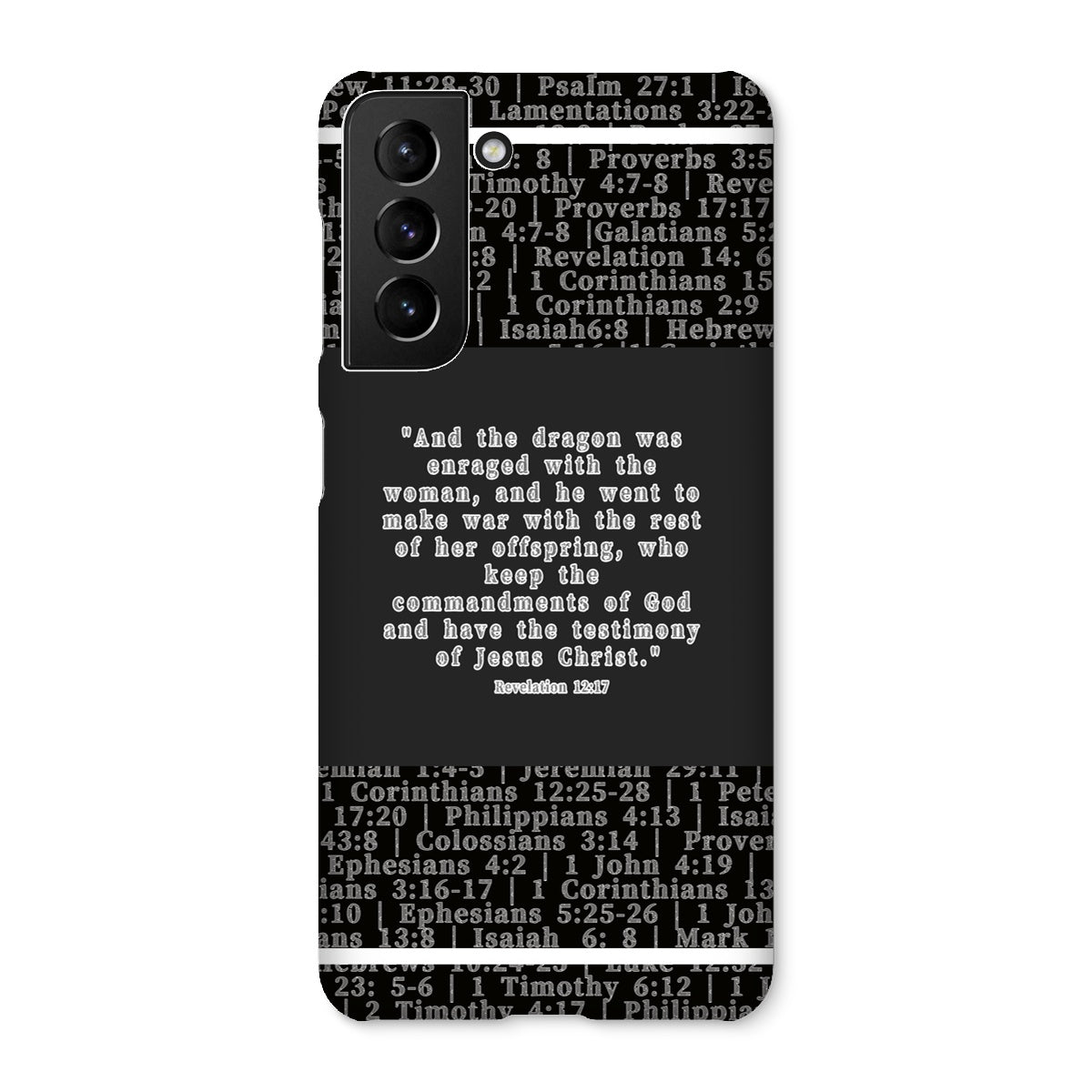 Revelation 12:17 Verse Snap Phone Case