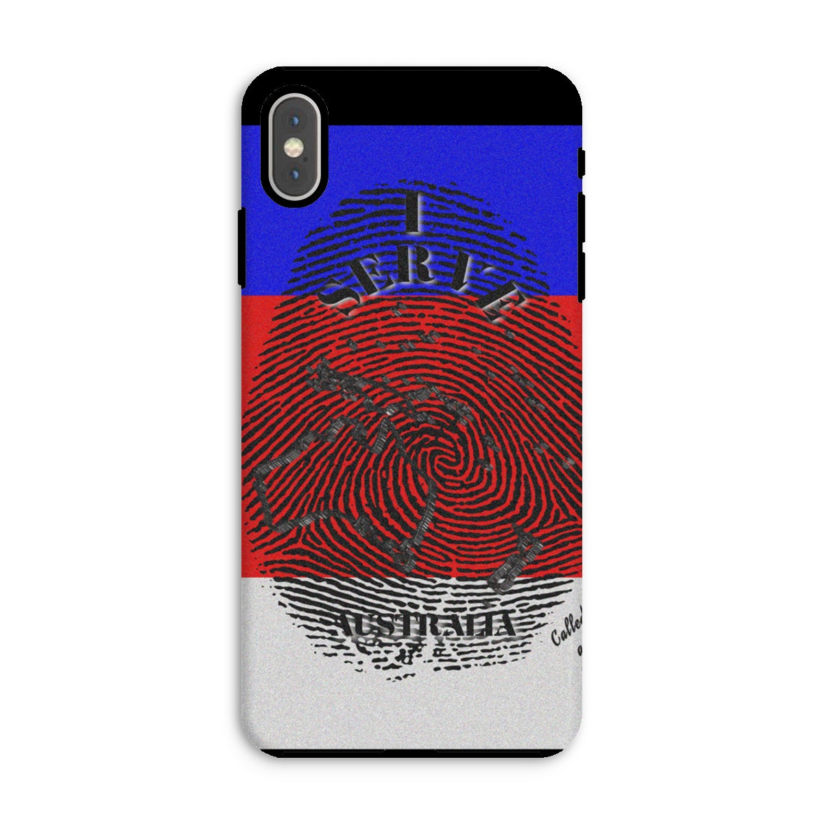 I Serve Australia Fingerprint Tough Phone Case