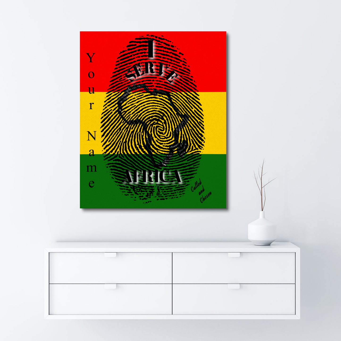 English || I Serve Africa Frame Canvas, 16x20 Inch