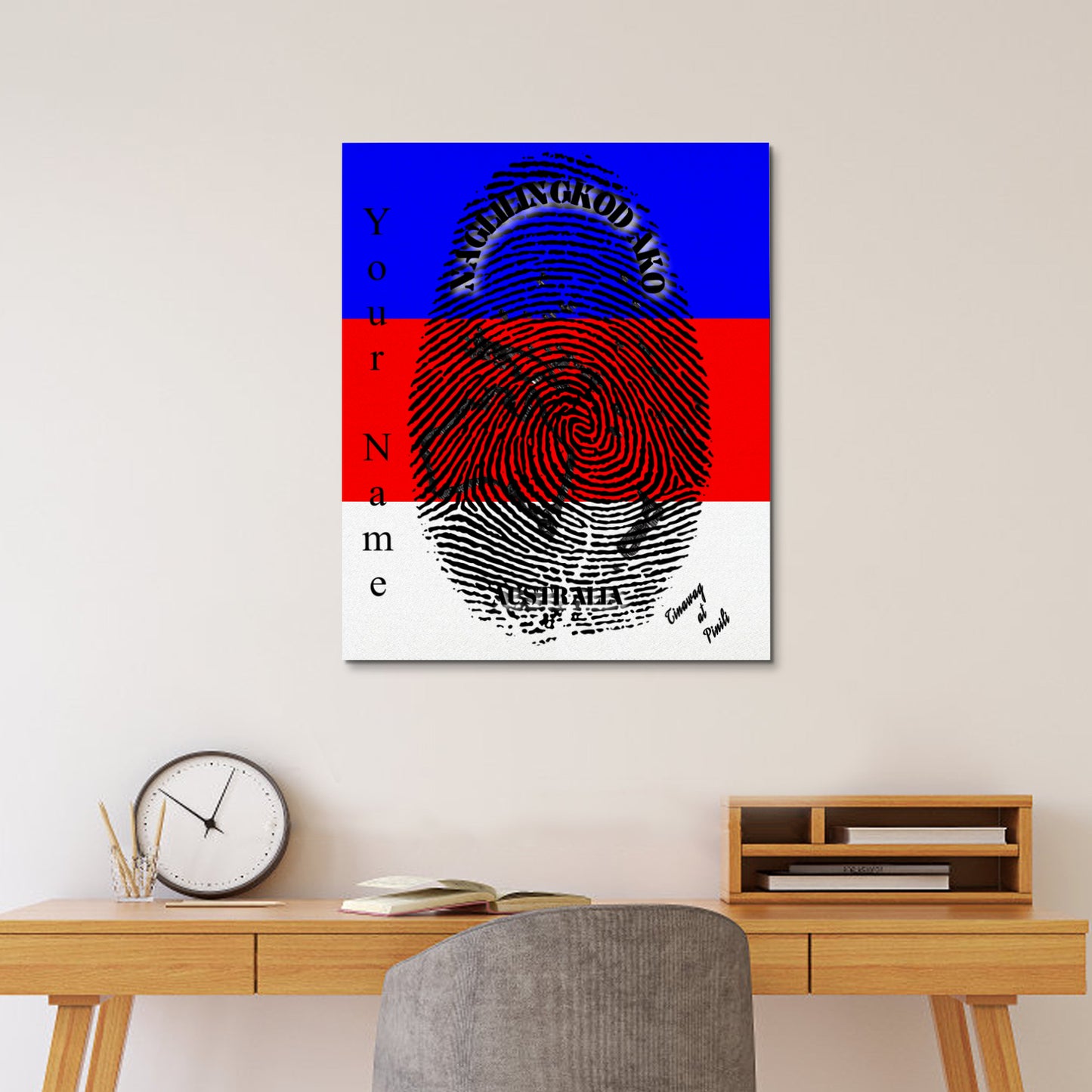 Filipino || I Serve Australia Frame Canvas, 16x20 Inch