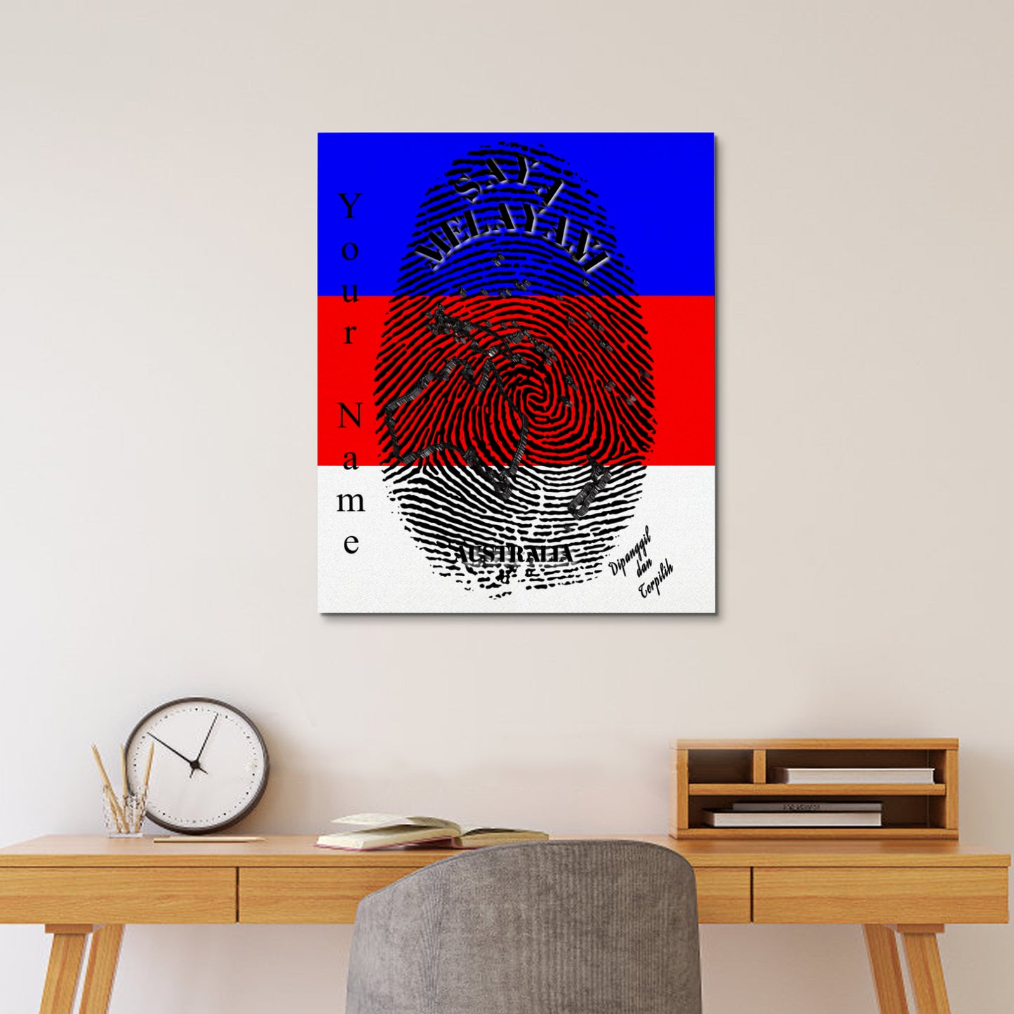 Indonesian || I Serve Australia Frame Canvas, 16x20 Inch