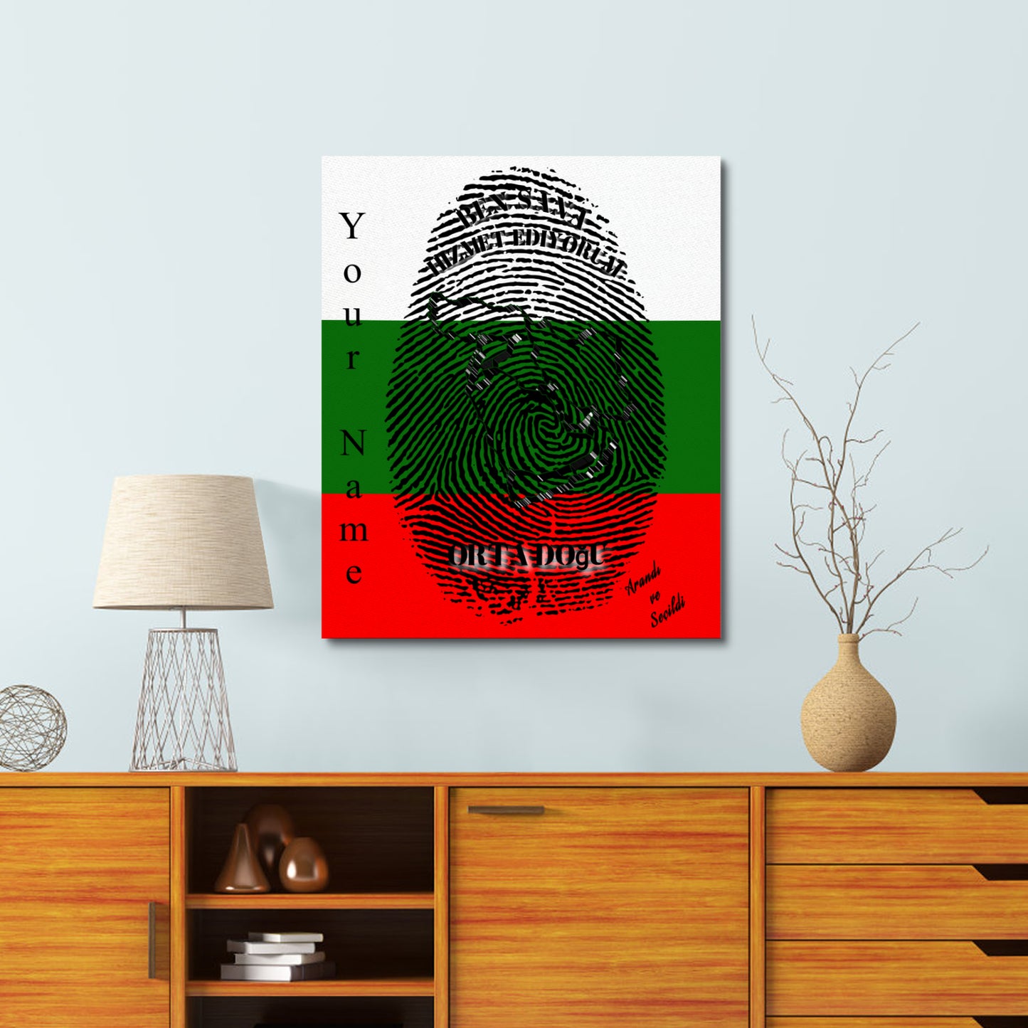 Turkish || I Serve Middle East Frame Canvas, 16x20 Inch