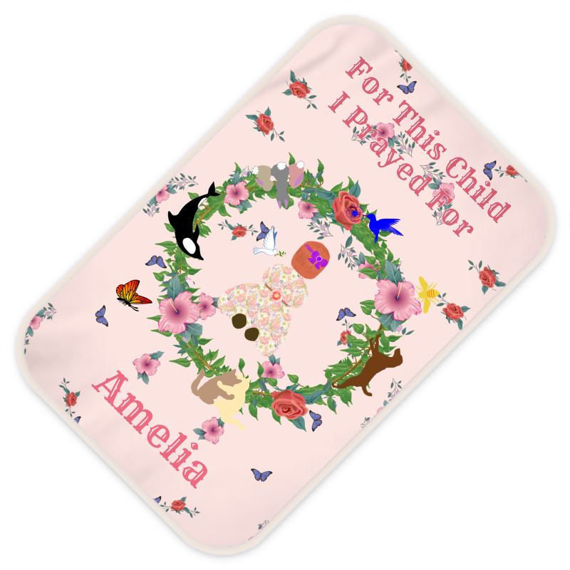 For This Child I Prayed For Baby Girl’s Changing Mat