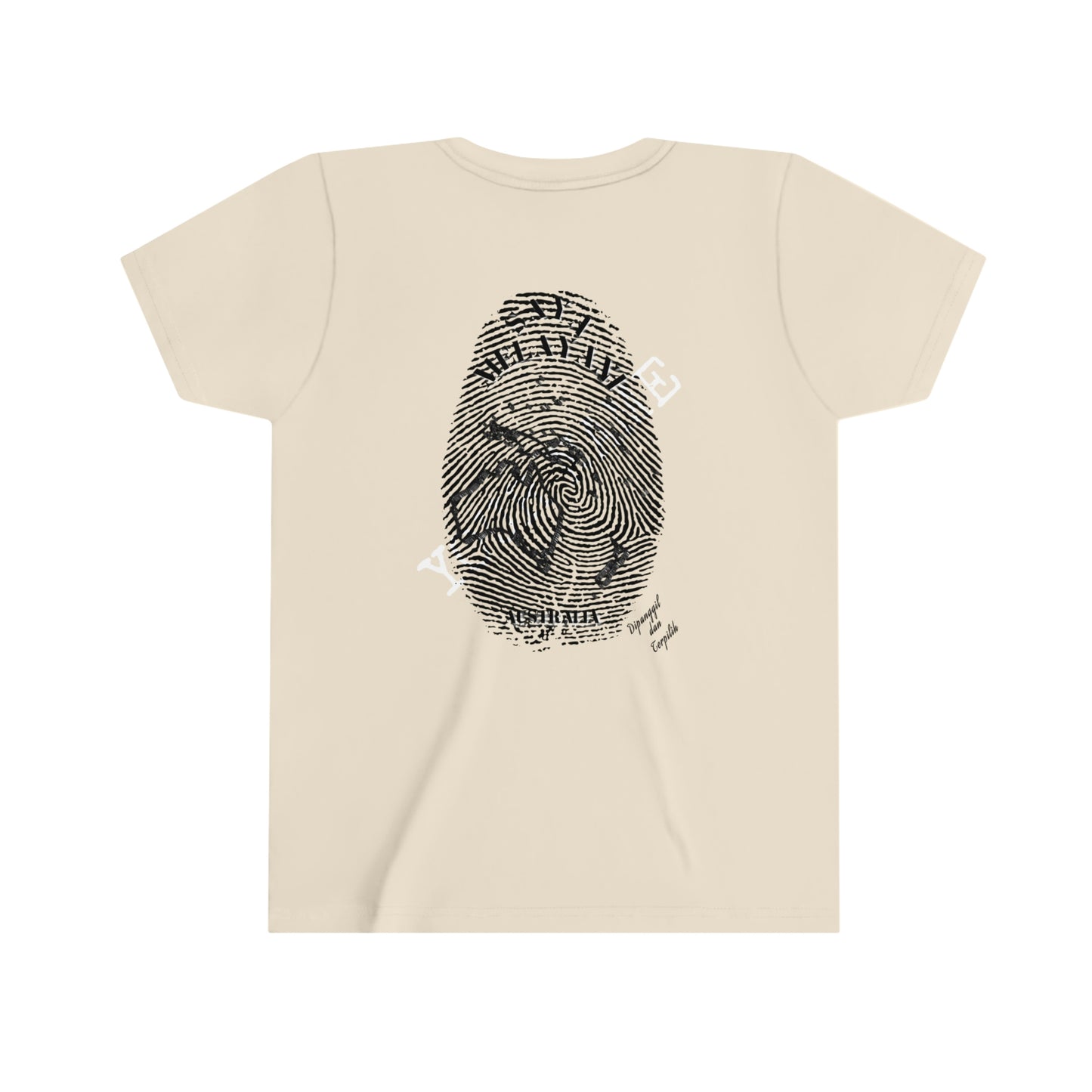 Indonesia || Youth Unisex I Serve Australia Personalized Fingerprint T-Shirt