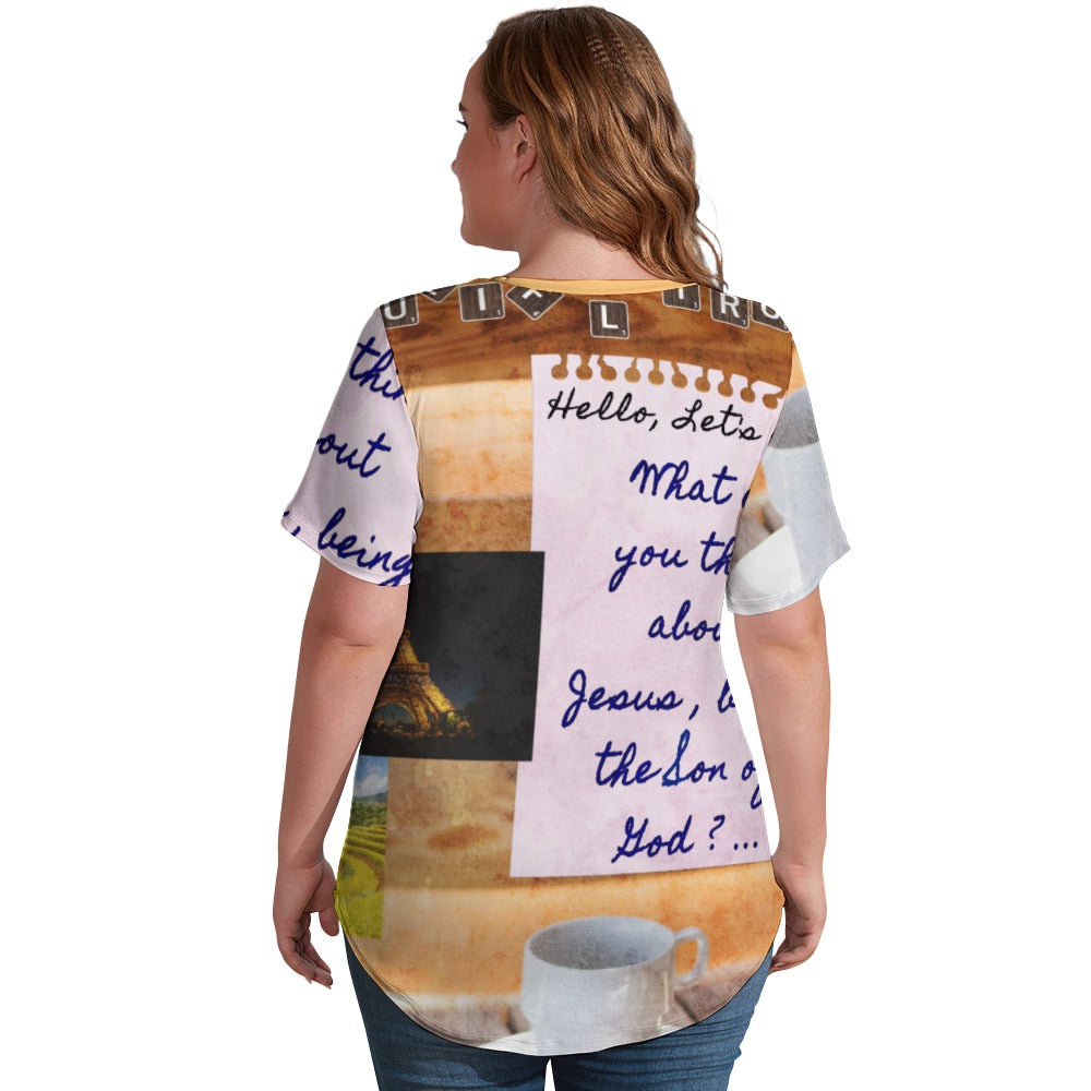 The Son of God Trinity Ladies' V-Neck Blouse