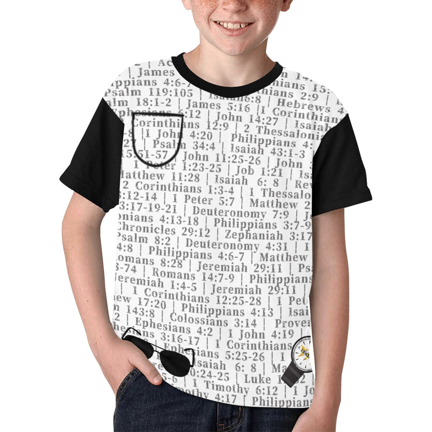 Youth Boy Psalm 46:10 Covered T-Shirt