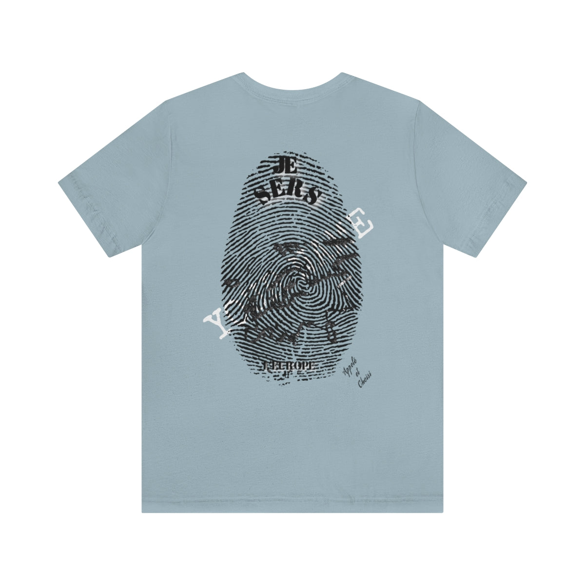 French || Adult Unisex I Serve Europe Personalized Fingerprint Tee