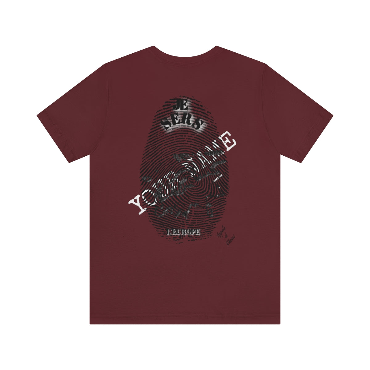 French || Adult Unisex I Serve Europe Personalized Fingerprint Tee