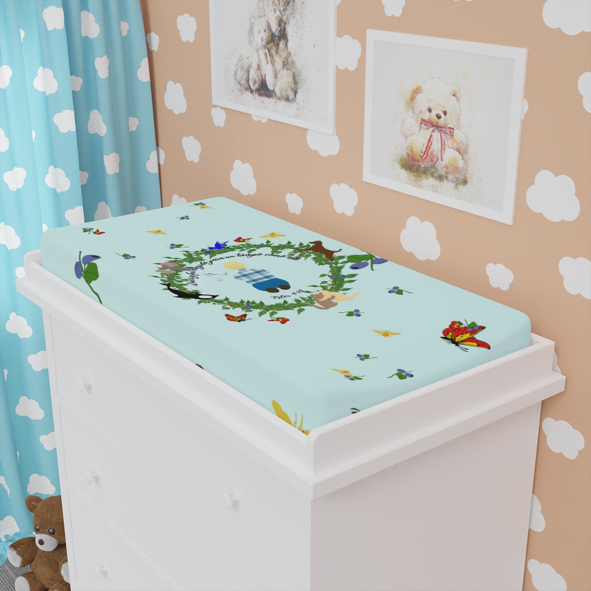 Spanish || Born For This Time Baby Boy’s Changing Pad Cover