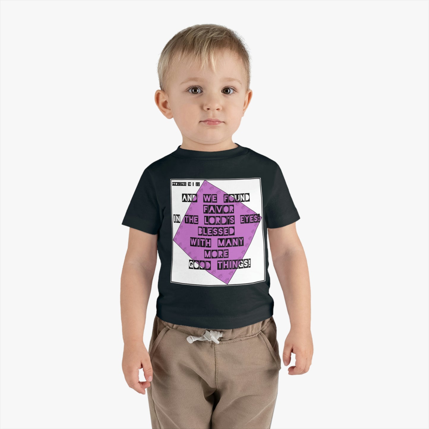 Infant Unisex Retro Proverbs 18:22 T-shirt