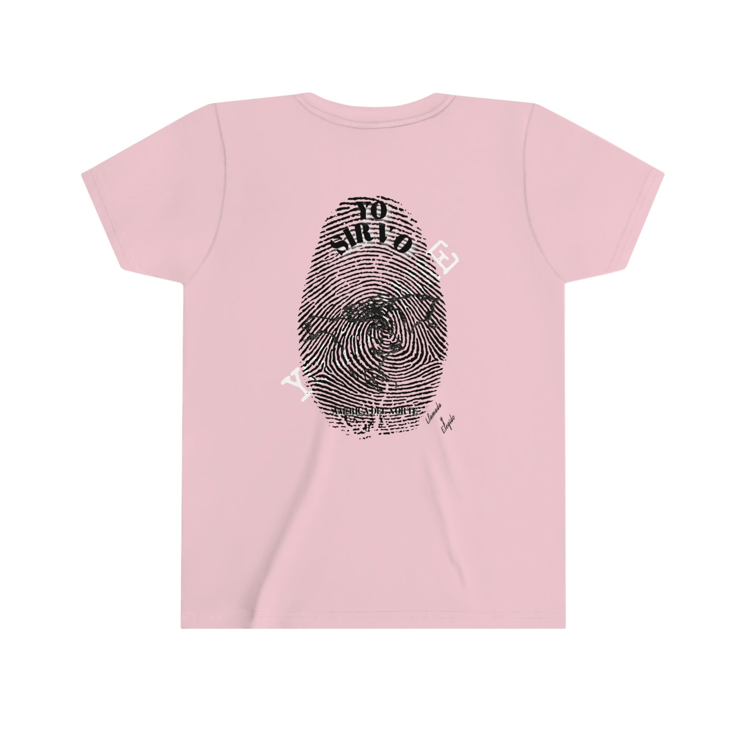 Spanish || Youth Unisex I Serve North America Personalized Fingerprint T-Shirt