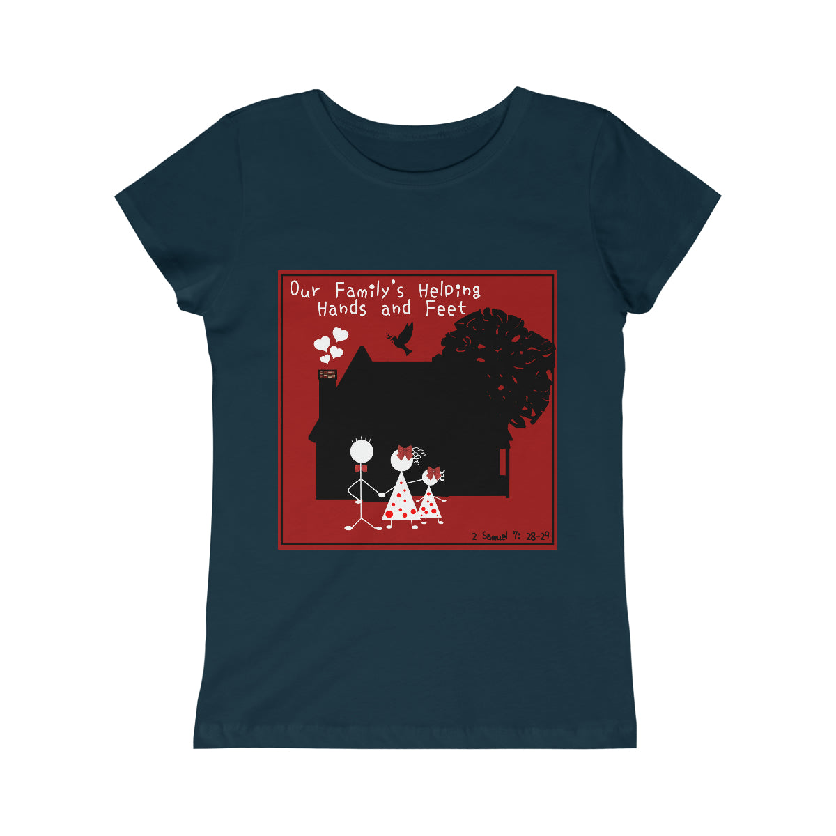 English || Youth Girl's Family-Band Matching Princess Tee