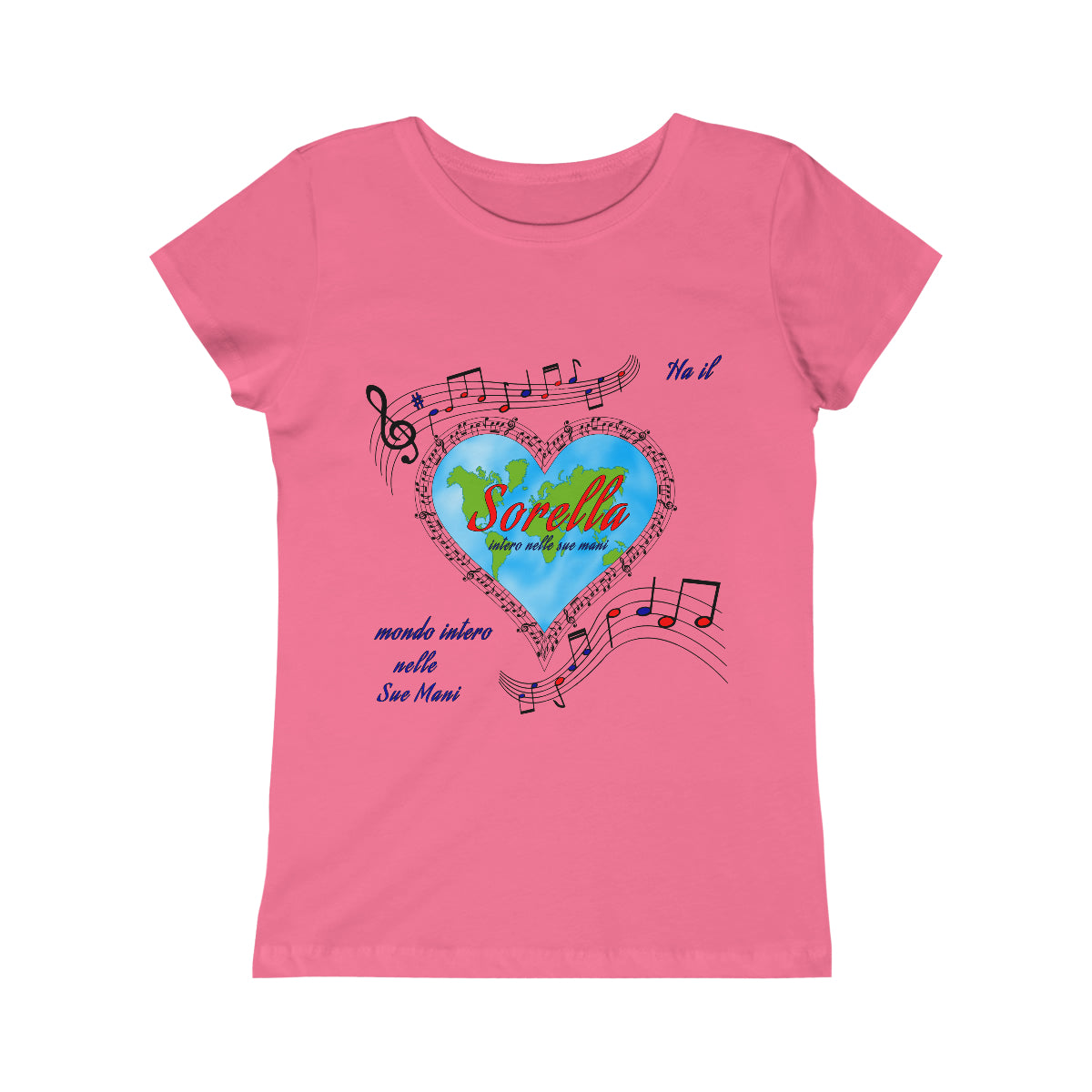 Italian || God's Got Me in His Hands Girl's Princess Tee