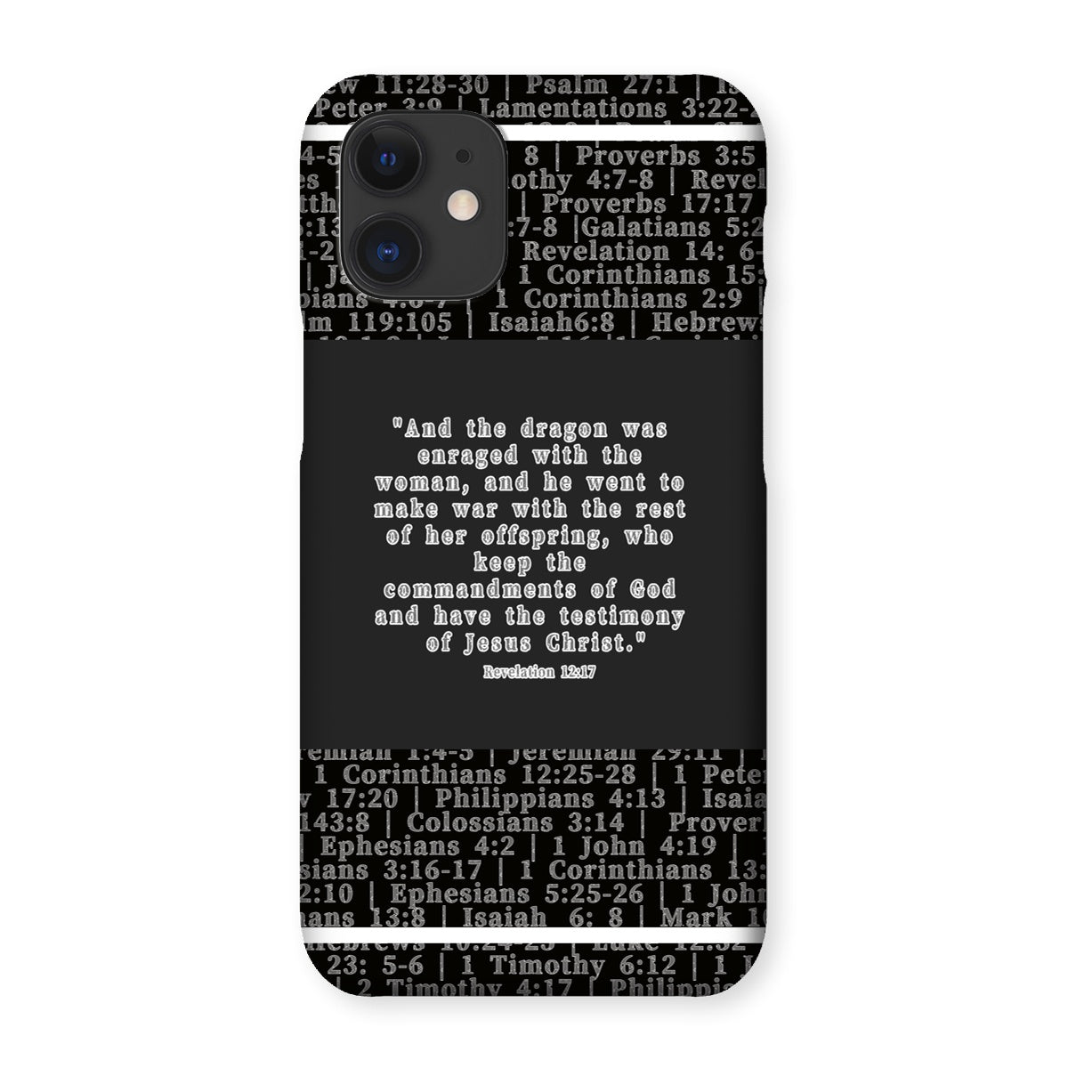 Revelation 12:17 Verse Snap Phone Case