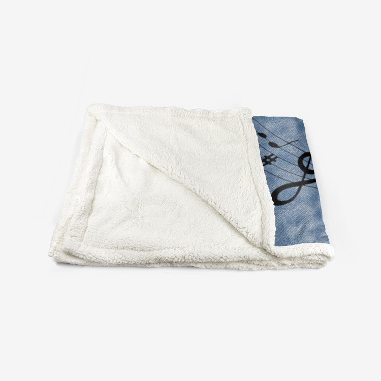 Denim Design Jesus in the Family Sing-along Plush Blanket || Piano