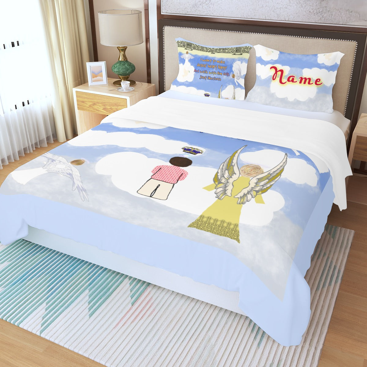 Three-Piece Making Jesus Merry Like Enoch Duvet Cover Set