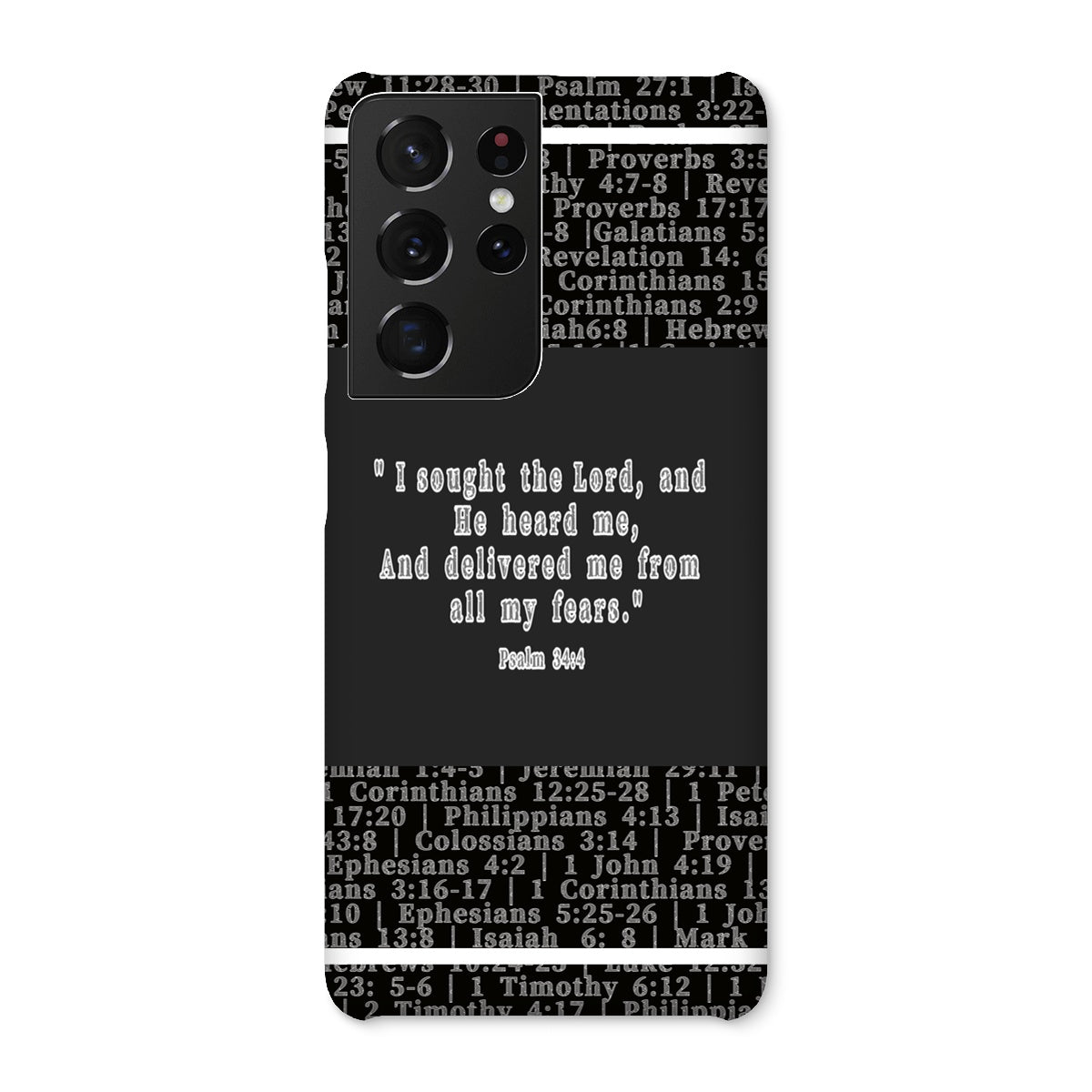 Psalm 34:4 Verse Snap Phone Case