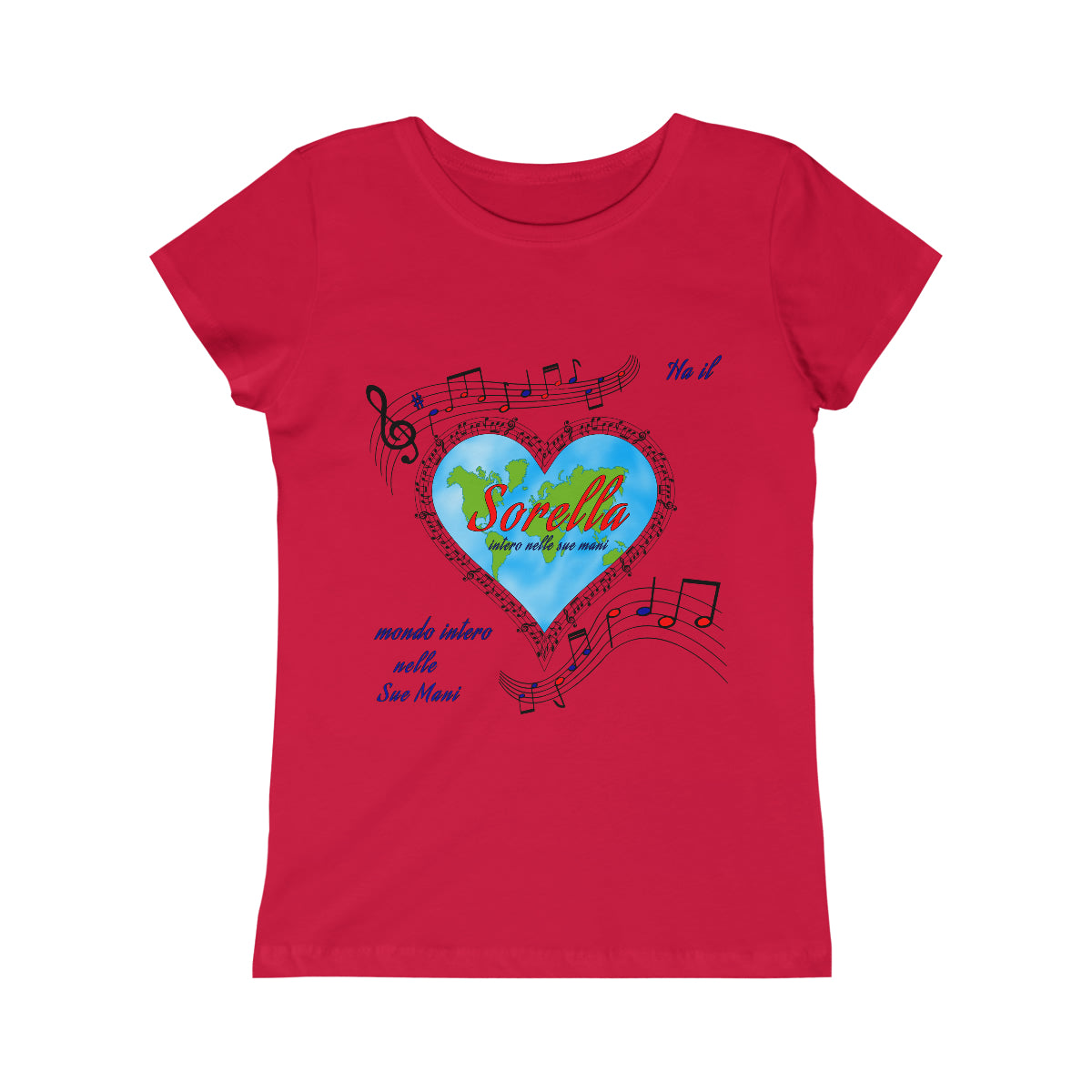 Italian || God's Got Me in His Hands Girl's Princess Tee