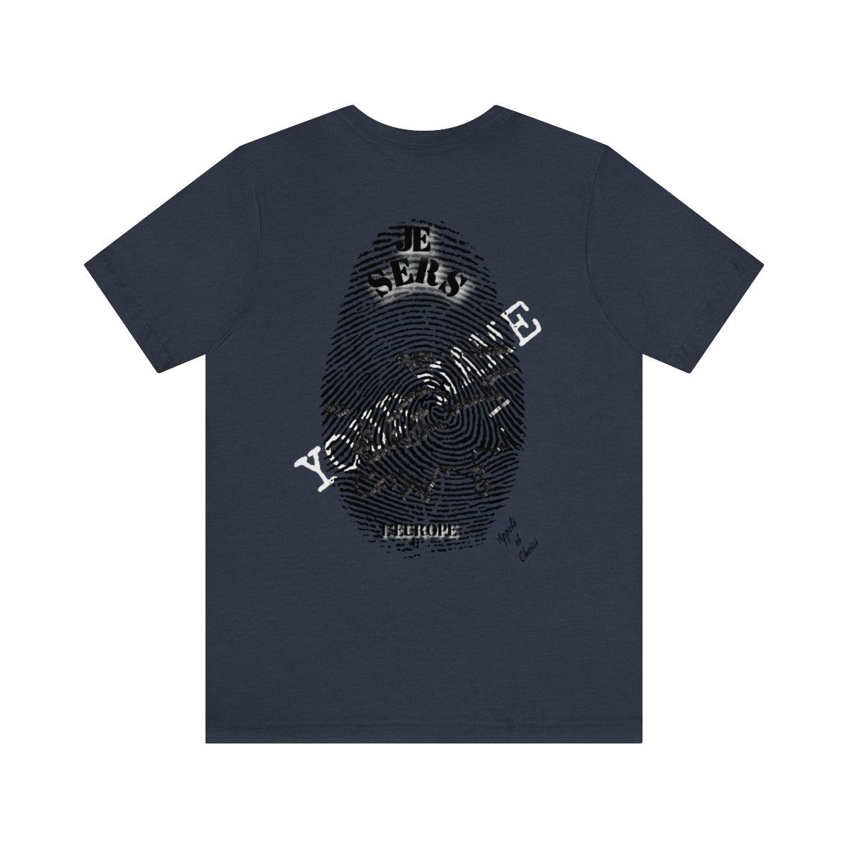 French || Adult Unisex I Serve Europe Personalized Fingerprint Tee