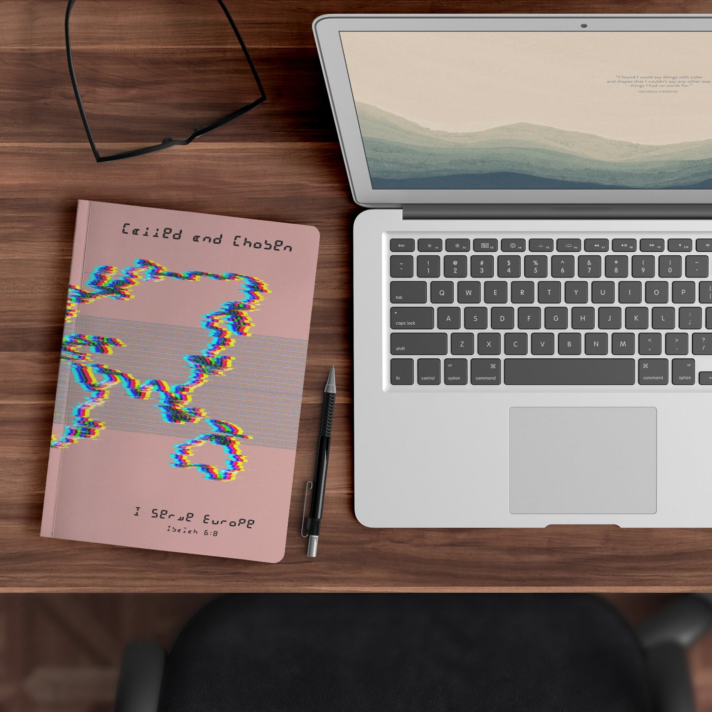 Pink Chromatic Called and Chosen Europe Notebook