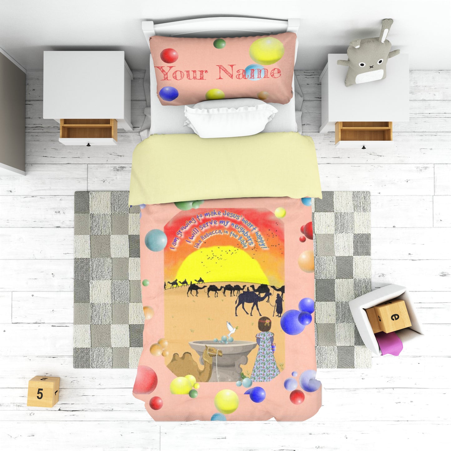 Toddler's Two-Piece Making Jesus Merry Like Rebecca Duvet Cover Set
