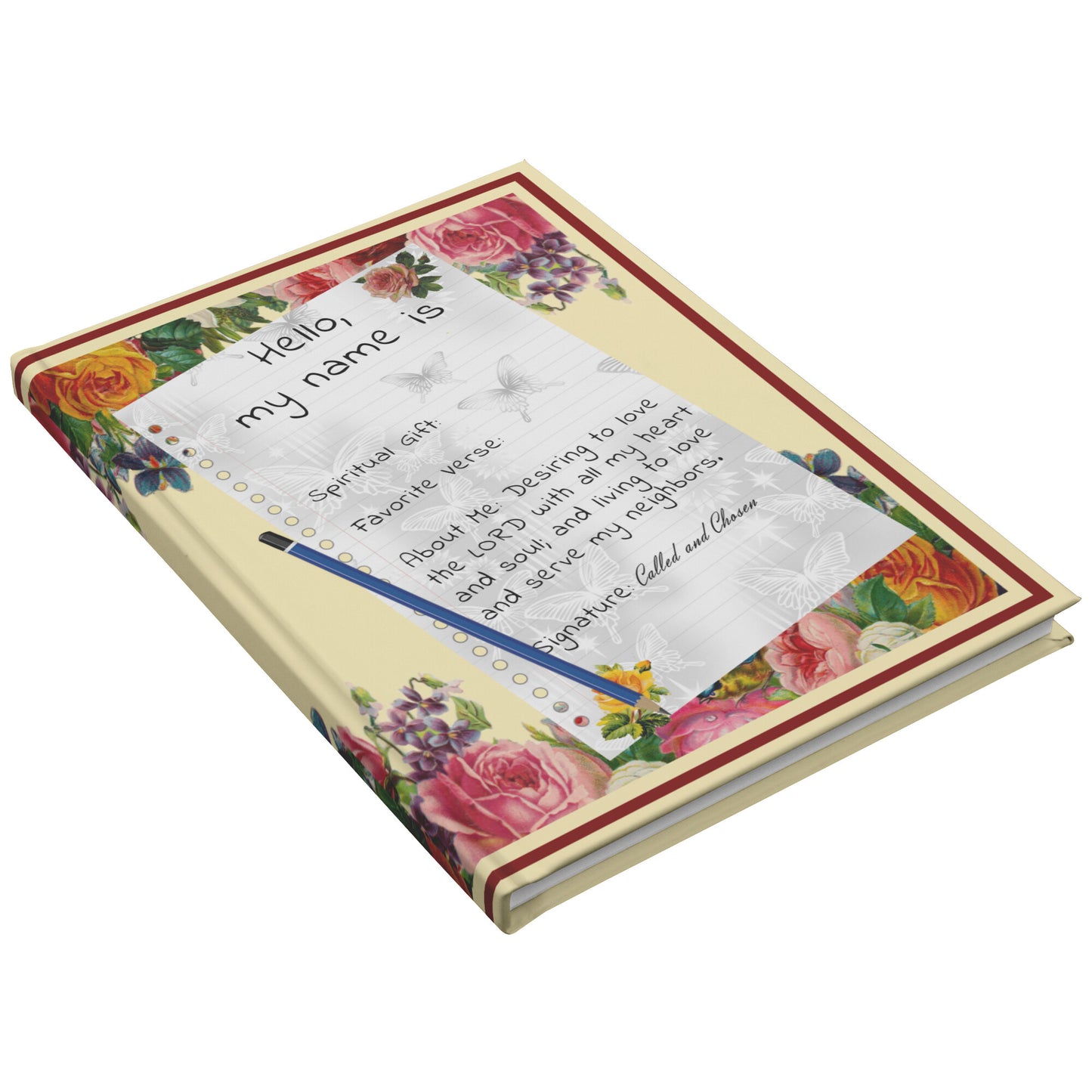 Personalized Vintage Cream Spiritual Gift Journal