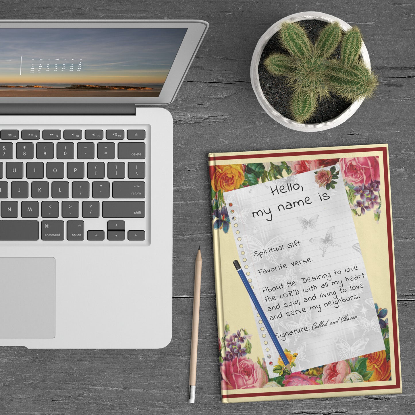 Personalized Vintage Cream Spiritual Gift Journal