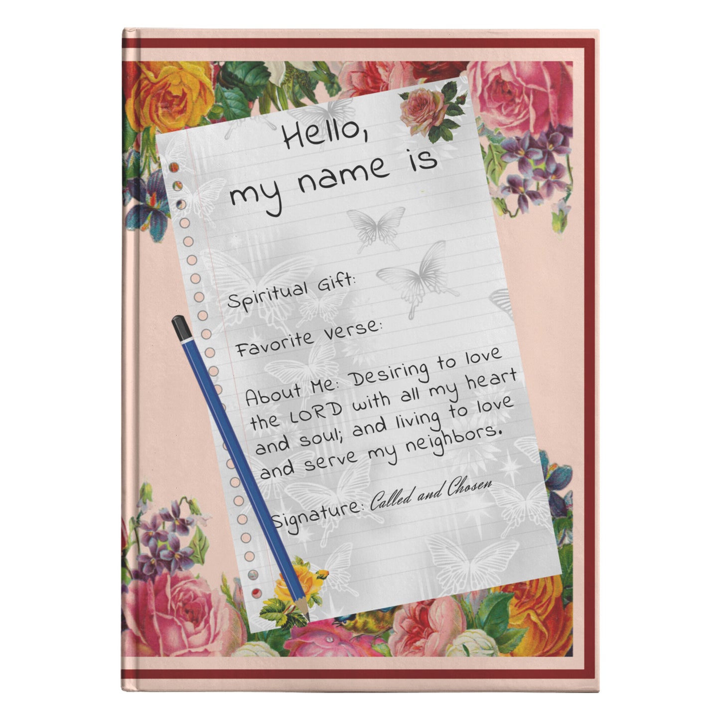 Personalized Vintage Rose Spiritual Gifts Journal