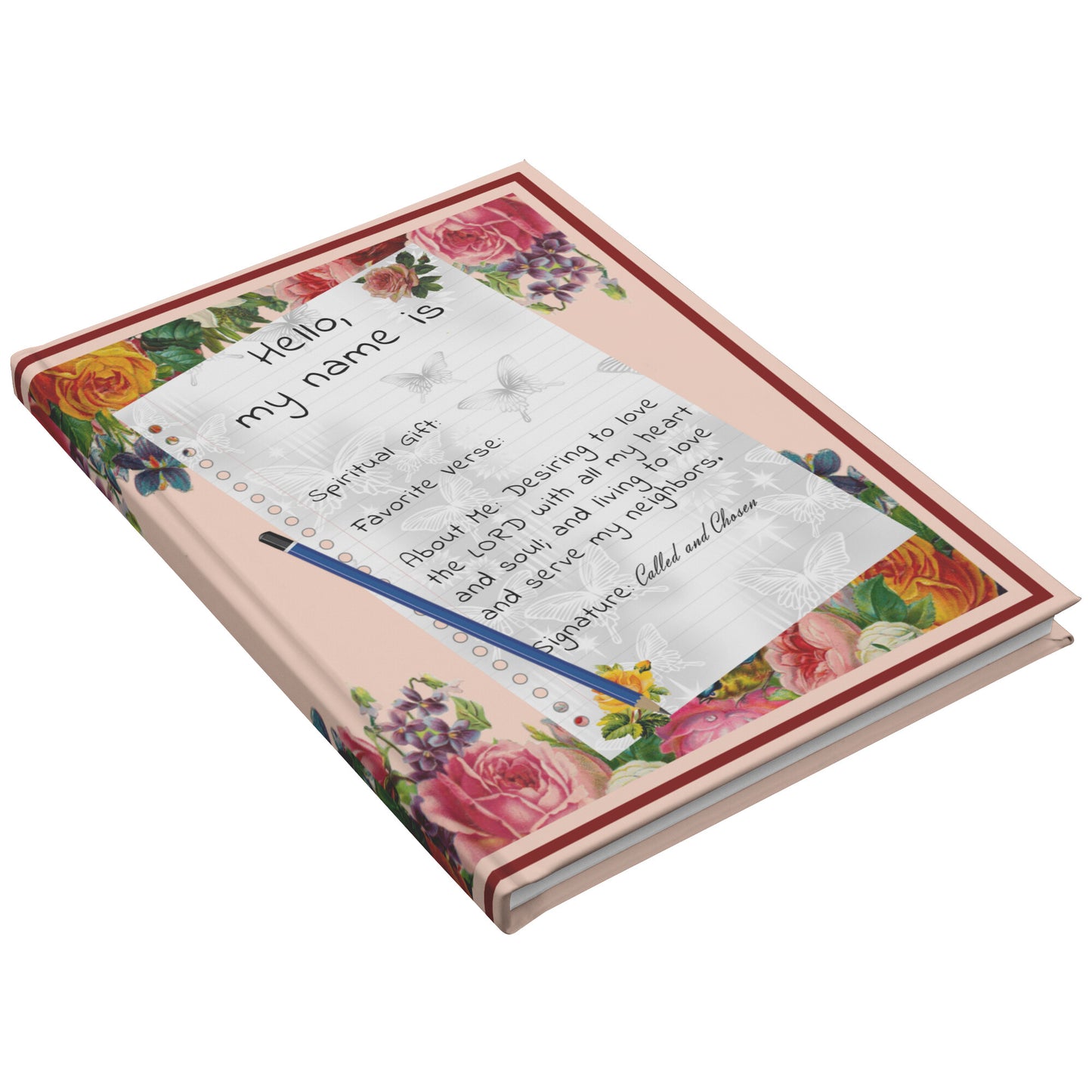 Personalized Vintage Rose Spiritual Gifts Journal