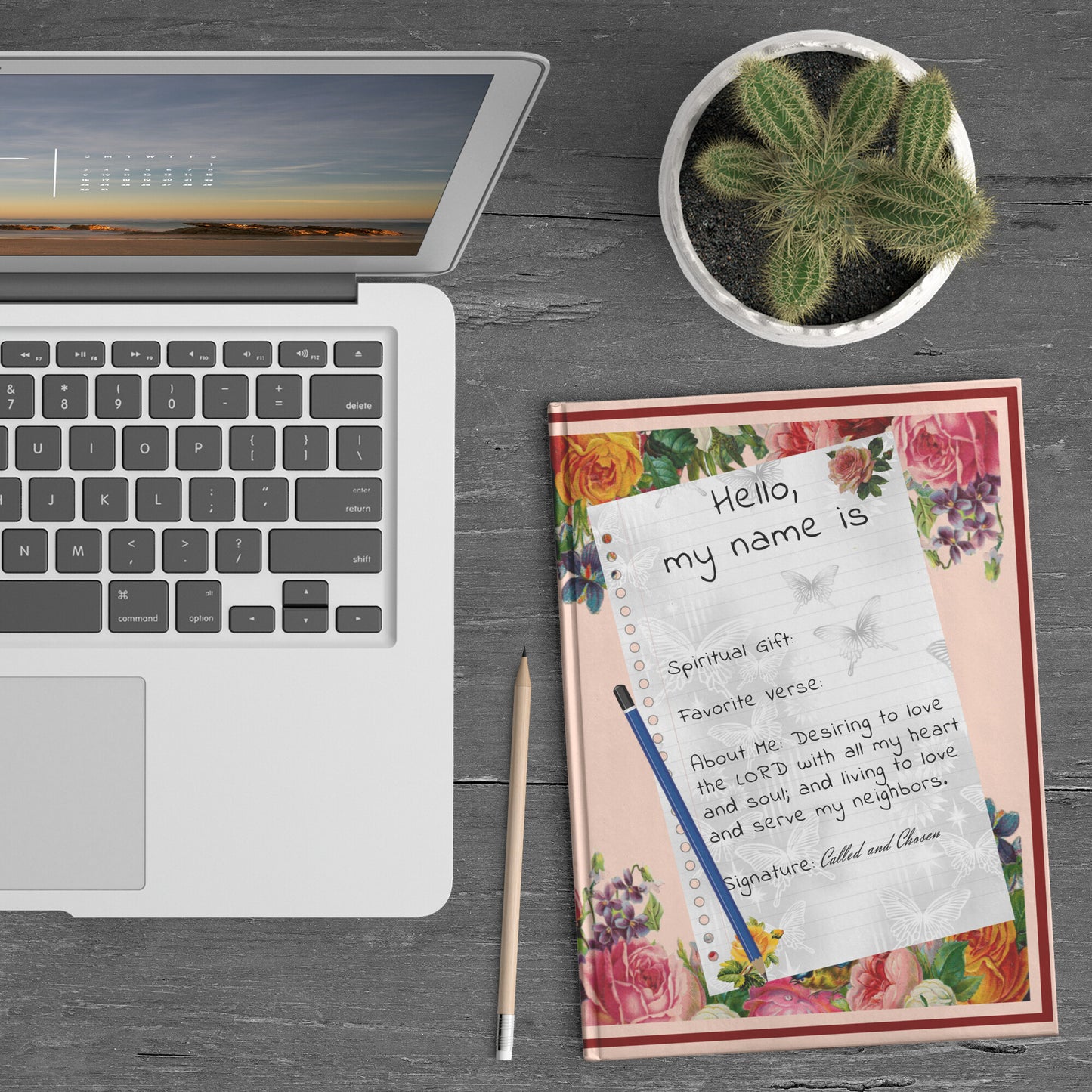 Personalized Vintage Rose Spiritual Gifts Journal