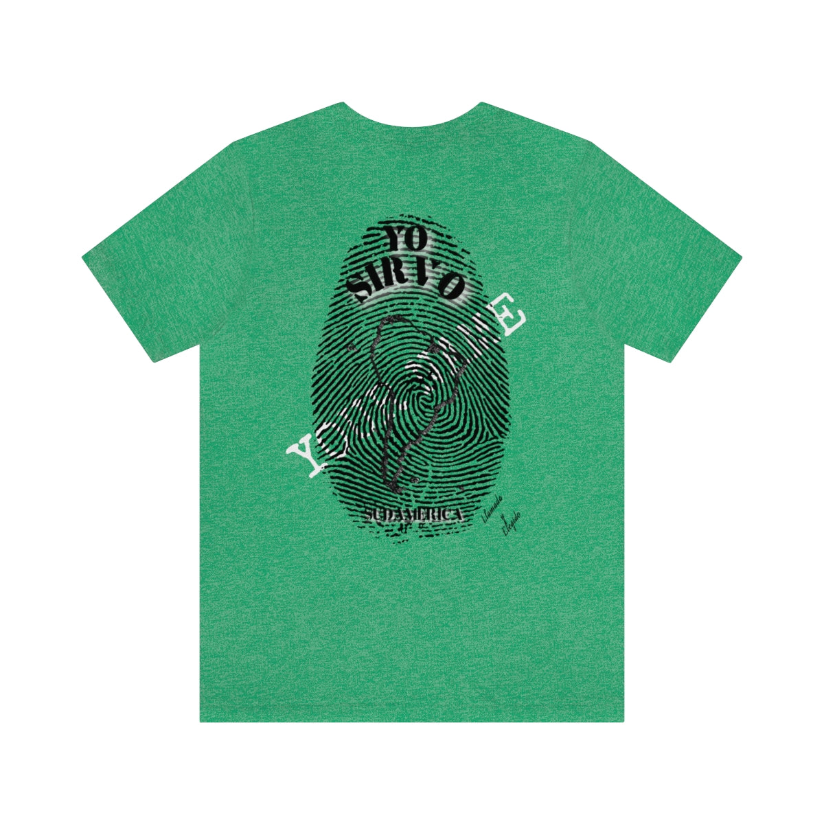 Spanish || Adult Unisex I Serve South America Personalized Fingerprint Tee
