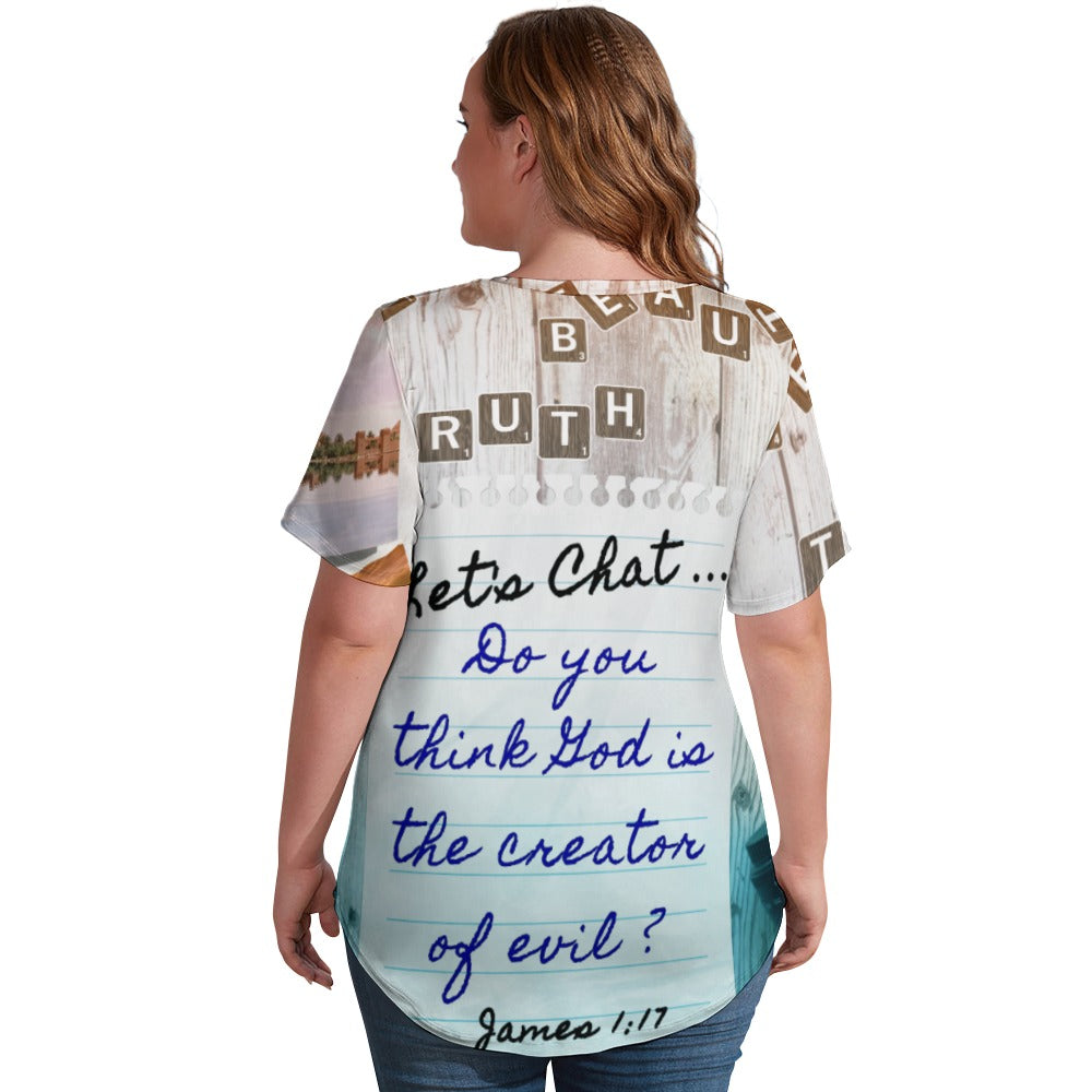 James 1:17 Beautiful Truth Ladies' V-Neck Blouse